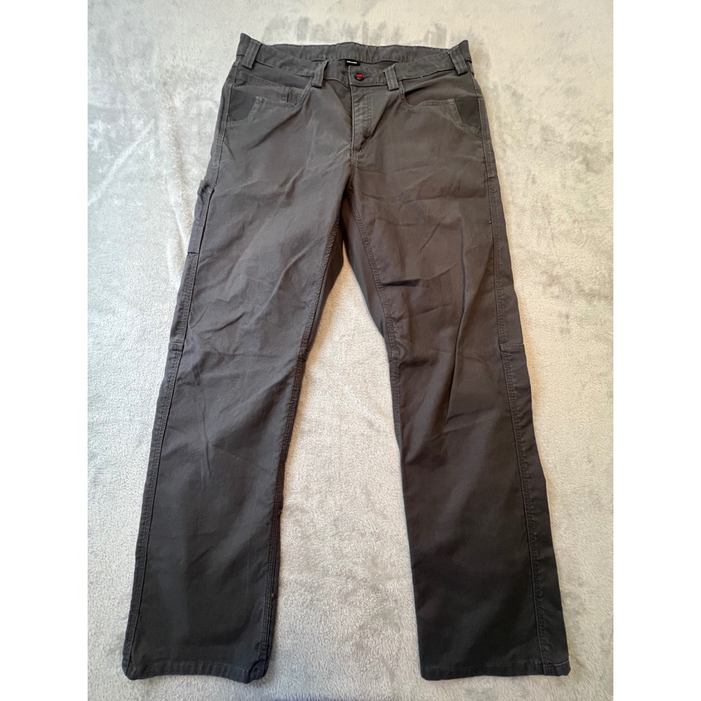 Milwaukee FreeFlex Pants Mens 38x32 Gray Canvas Work Utility Trousers Style 701